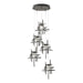 Tura 5-Light Seeded Glass Pendant in Natural Iron - 131126-SKT-STND-20-II0728 by Hubbardton Forge