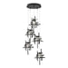 Tura 5-Light Seeded Glass Pendant in Ink - 131126-SKT-STND-89-II0728 by Hubbardton Forge