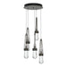 Link 5-Light Clear Glass Pendant in Dark Smoke - 131127-SKT-STND-07-ZM0434 by Hubbardton Forge