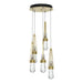 Link 5-Light Clear Glass Pendant in Modern Brass - 131127-SKT-STND-86-ZM0434 by Hubbardton Forge