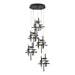 Tura 5-Light Frosted Glass Pendant in Ink - 131128-SKT-STND-89-YC0305 by Hubbardton Forge