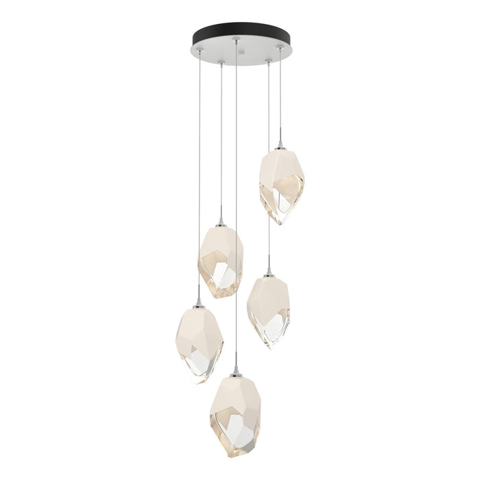 Chrysalis 5-Light Large Crystal Pendant in White - 131138-SKT-STND-02-WP0755 by Hubbardton Forge