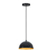 E24900-GBGLD- Hemisphere LED Pendant in Gloss Black / Gold by ET2