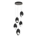 Chrysalis 5-Light Large Crystal Pendant in Dark Smoke - 131138-SKT-STND-07-BP0755 by Hubbardton Forge