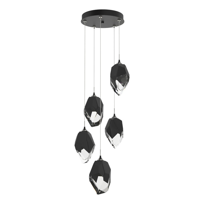 Chrysalis 5-Light Large Crystal Pendant in Black - 131138-SKT-STND-10-BP0755 by Hubbardton Forge