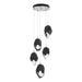 Chrysalis 5-Light Large Crystal Pendant in Vintage Platinum - 131138-SKT-STND-82-BP0755 by Hubbardton Forge