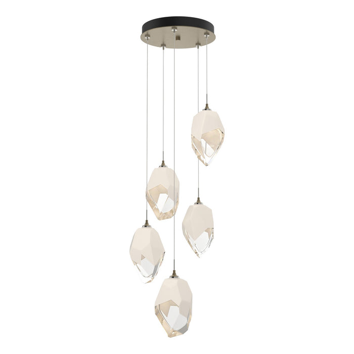 Chrysalis 5-Light Large Crystal Pendant in Soft Gold - 131138-SKT-STND-84-WP0755 by Hubbardton Forge