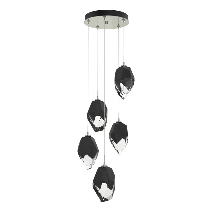 Chrysalis 5-Light Large Crystal Pendant in Sterling - 131138-SKT-STND-85-BP0755 by Hubbardton Forge