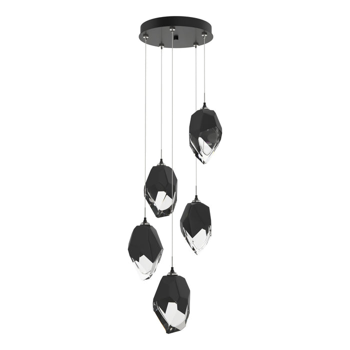 Chrysalis 5-Light Large Crystal Pendant in Ink - 131138-SKT-STND-89-BP0755 by Hubbardton Forge