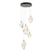 Chrysalis 5-Light Mixed Crystal Pendant in Bronze - 131139-SKT-STND-05-WP0756 by Hubbardton Forge