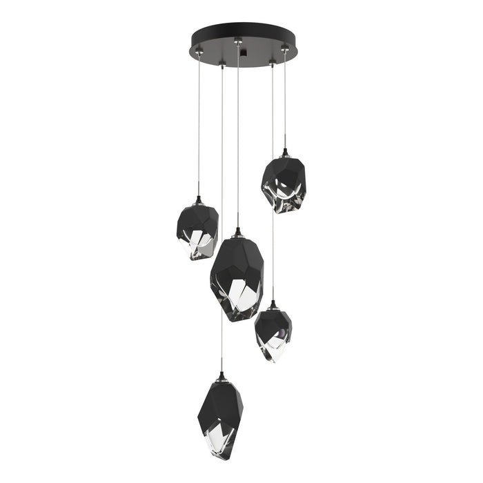 Chrysalis 5-Light Mixed Crystal Pendant in Oil Rubbed Bronze - 131139-SKT-STND-14-BP0756 by Hubbardton Forge