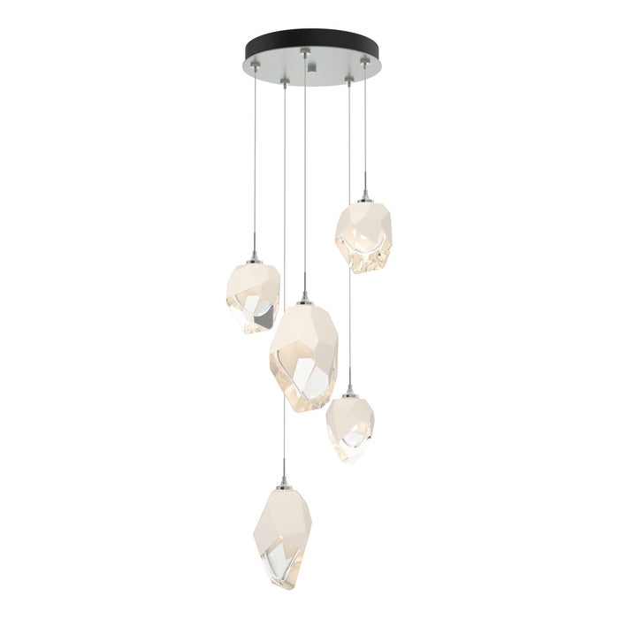 Chrysalis 5-Light Mixed Crystal Pendant in Vintage Platinum - 131139-SKT-STND-82-WP0756 by Hubbardton Forge