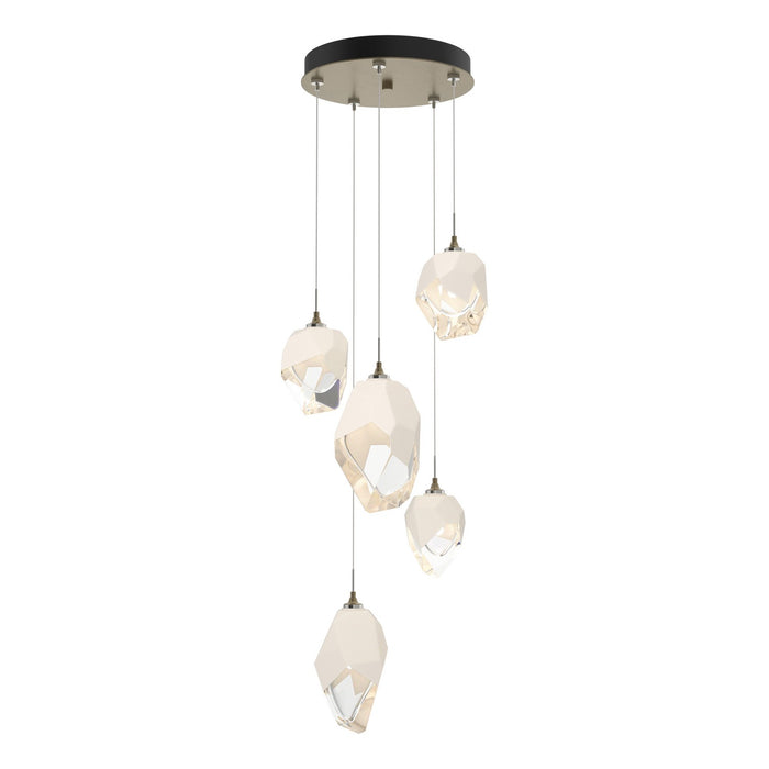 Chrysalis 5-Light Mixed Crystal Pendant in Soft Gold - 131139-SKT-STND-84-WP0756 by Hubbardton Forge