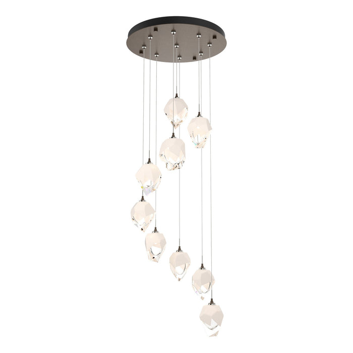 Chrysalis 9-Light Small Crystal Pendant in Bronze - 131140-SKT-STND-05-WP0754 by Hubbardton Forge