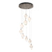 Chrysalis 9-Light Small Crystal Pendant in Bronze - 131140-SKT-STND-05-WP0754 by Hubbardton Forge