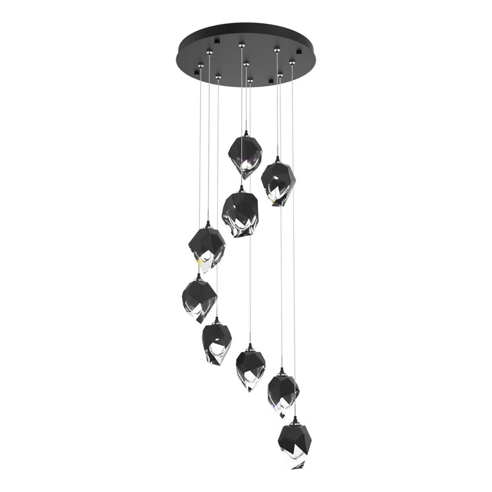 Chrysalis 9-Light Small Crystal Pendant in Black - 131140-SKT-STND-10-BP0754 by Hubbardton Forge