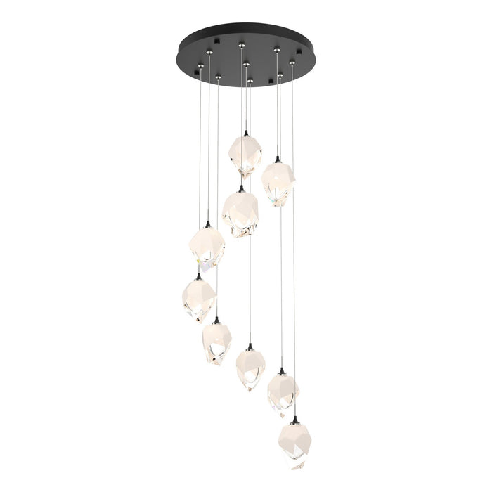 Chrysalis 9-Light Small Crystal Pendant in Black - 131140-SKT-STND-10-WP0754 by Hubbardton Forge