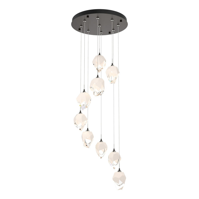 Chrysalis 9-Light Small Crystal Pendant in Oil Rubbed Bronze - 131140-SKT-STND-14-WP0754 by Hubbardton Forge