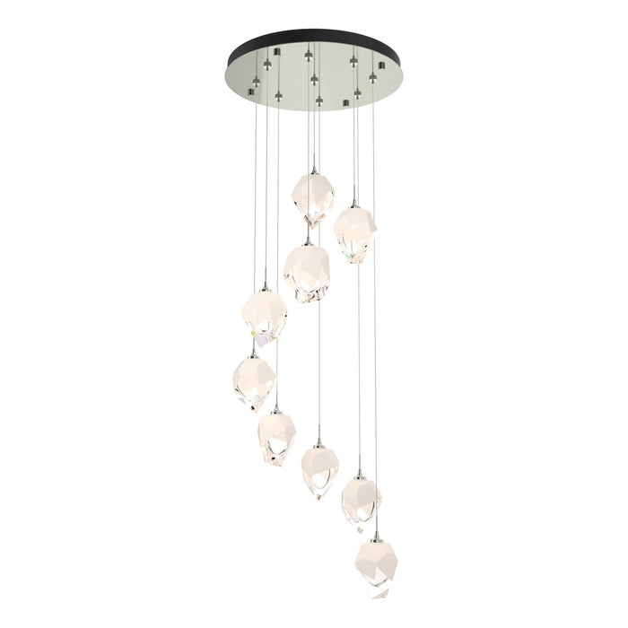 Chrysalis 9-Light Small Crystal Pendant in Sterling - 131140-SKT-STND-85-WP0754 by Hubbardton Forge