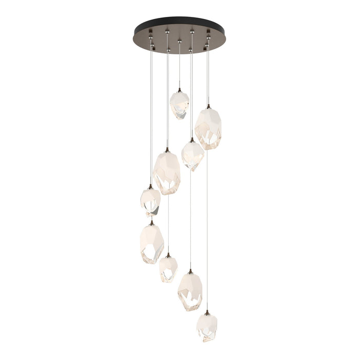 Chrysalis 9-Light Mixed Crystal Pendant in Bronze - 131142-SKT-STND-05-WP0756 by Hubbardton Forge