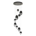 Chrysalis 9-Light Mixed Crystal Pendant in Dark Smoke - 131142-SKT-STND-07-BP0756 by Hubbardton Forge