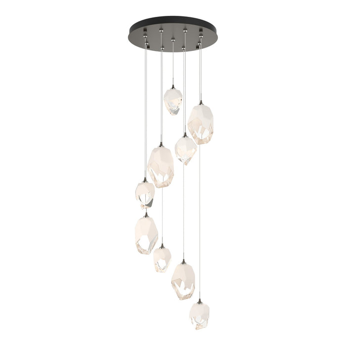 Chrysalis 9-Light Mixed Crystal Pendant in Dark Smoke - 131142-SKT-STND-07-WP0756 by Hubbardton Forge