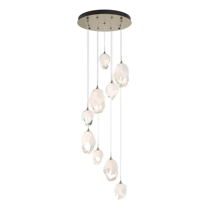 Chrysalis 9-Light Mixed Crystal Pendant in Soft Gold - 131142-SKT-STND-84-WP0756 by Hubbardton Forge