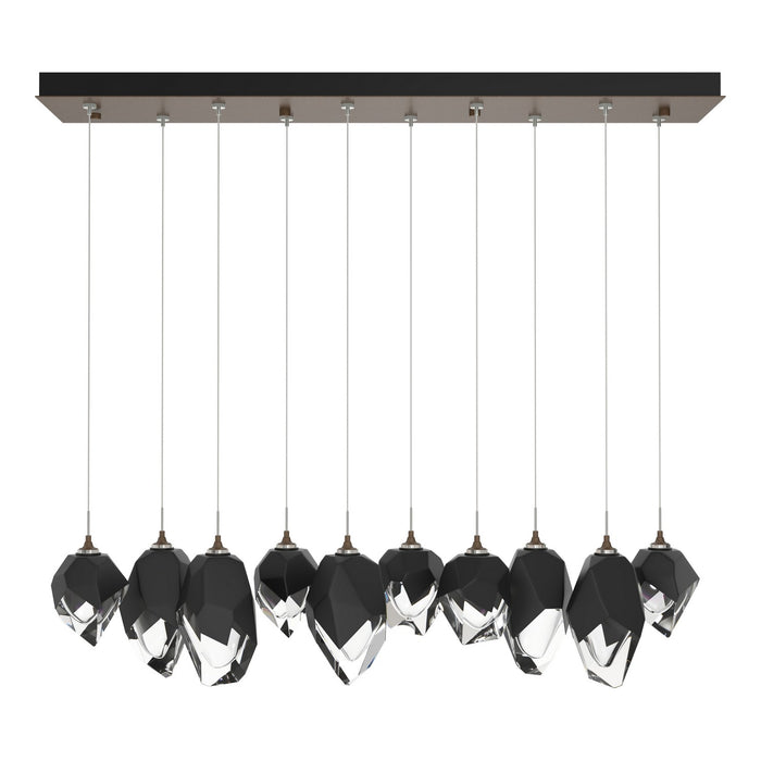 Chrysalis 10-Light Mixed Crystal Pendant in Bronze - 131145-SKT-STND-05-BP0756 by Hubbardton Forge