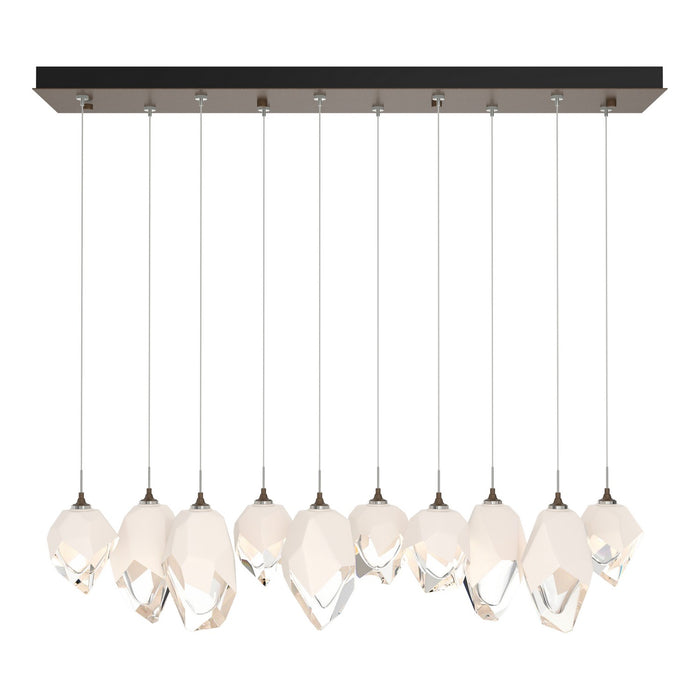 Chrysalis 10-Light Mixed Crystal Pendant in Bronze - 131145-SKT-STND-05-WP0756 by Hubbardton Forge