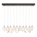 Chrysalis 10-Light Mixed Crystal Pendant in Bronze - 131145-SKT-STND-05-WP0756 by Hubbardton Forge