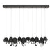 Chrysalis 10-Light Mixed Crystal Pendant in Oil Rubbed Bronze - 131145-SKT-STND-14-BP0756 by Hubbardton Forge