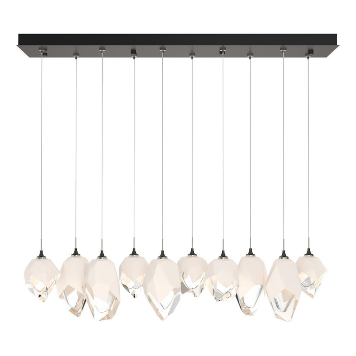 Chrysalis 10-Light Mixed Crystal Pendant in Oil Rubbed Bronze - 131145-SKT-STND-14-WP0756 by Hubbardton Forge