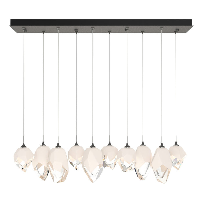 Chrysalis 10-Light Mixed Crystal Pendant in Natural Iron - 131145-SKT-STND-20-WP0756 by Hubbardton Forge