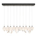 Chrysalis 10-Light Mixed Crystal Pendant in Natural Iron - 131145-SKT-STND-20-WP0756 by Hubbardton Forge