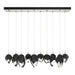 Chrysalis 10-Light Mixed Crystal Pendant in Vintage Platinum - 131145-SKT-STND-82-BP0756 by Hubbardton Forge