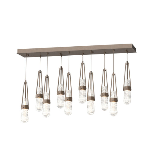 Link 10-Light Blown Glass Pendant in Bronze - 131200-SKT-STND-05-YJ0434 by Hubbardton Forge