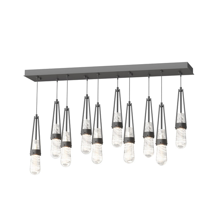 Link 10-Light Blown Glass Pendant in Black - 131200-SKT-STND-10-YJ0434 by Hubbardton Forge