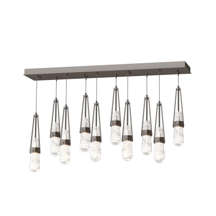 Link 10-Light Blown Glass Pendant in Oil Rubbed Bronze - 131200-SKT-STND-14-YJ0434 by Hubbardton Forge