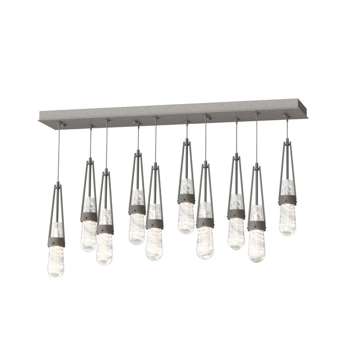 Link 10-Light Blown Glass Pendant in Natural Iron - 131200-SKT-STND-20-YJ0434 by Hubbardton Forge