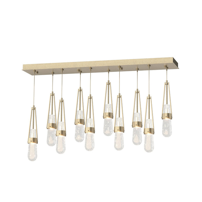 Link 10-Light Blown Glass Pendant in Soft Gold - 131200-SKT-STND-84-YG0434 by Hubbardton Forge