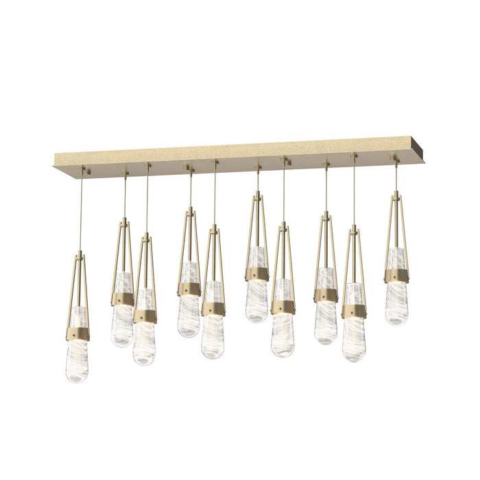 Link 10-Light Blown Glass Pendant in Soft Gold - 131200-SKT-STND-84-YJ0434 by Hubbardton Forge