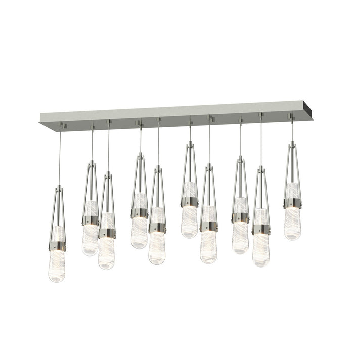 Link 10-Light Blown Glass Pendant in Sterling - 131200-SKT-STND-85-YJ0434 by Hubbardton Forge