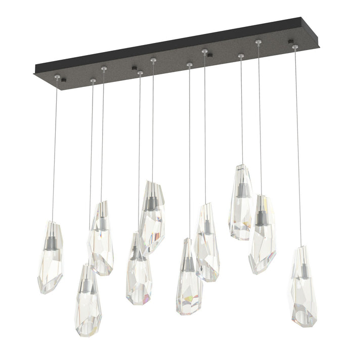 Luma 10-Light Large Crystal Pendant in Natural Iron - 131201-SKT-STND-20-CR by Hubbardton Forge