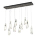 Luma 10-Light Large Crystal Pendant in Natural Iron - 131201-SKT-STND-20-CR by Hubbardton Forge