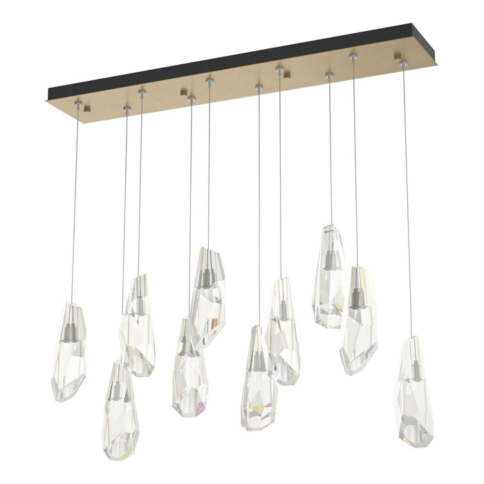 Luma 10-Light Large Crystal Pendant in Soft Gold - 131201-SKT-STND-84-CR by Hubbardton Forge