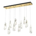 Luma 10-Light Large Crystal Pendant in Modern Brass - 131201-SKT-STND-86-CR by Hubbardton Forge