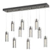 Exos Glass 10-Light Pendant in Dark Smoke - 131204-SKT-STND-07-ZM0065 by Hubbardton Forge