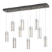 Exos Glass 10-Light Pendant in Natural Iron - 131204-SKT-STND-20-GG0065 by Hubbardton Forge