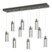 Exos Glass 10-Light Pendant in Natural Iron - 131204-SKT-STND-20-ZM0065 by Hubbardton Forge