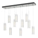 Exos Glass 10-Light Pendant in Vintage Platinum - 131204-SKT-STND-82-GG0065 by Hubbardton Forge